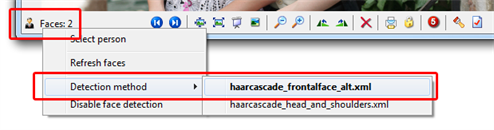 OpenCV face detection method haar cascade